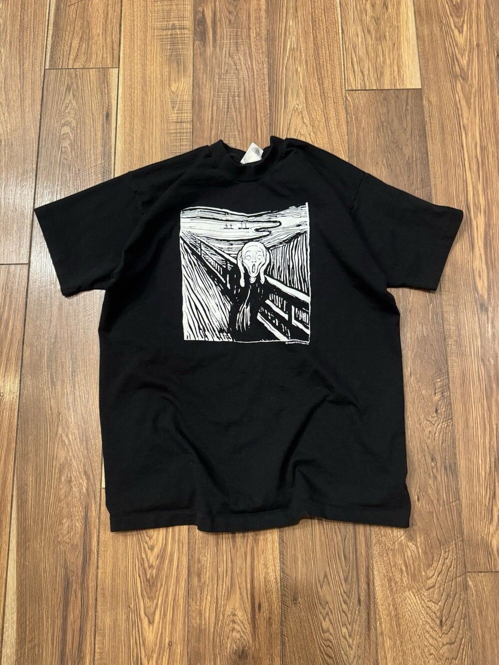 Vintage 90s EDVARD MUNCH THE CRY THE SCREAM Single Stitch Graphic Art T-Shirt XL